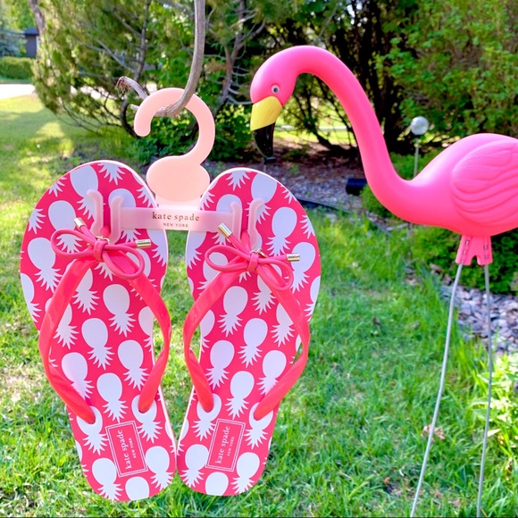 kate spade Shoes - Kate Spade Pineapple Flip Flops NWT